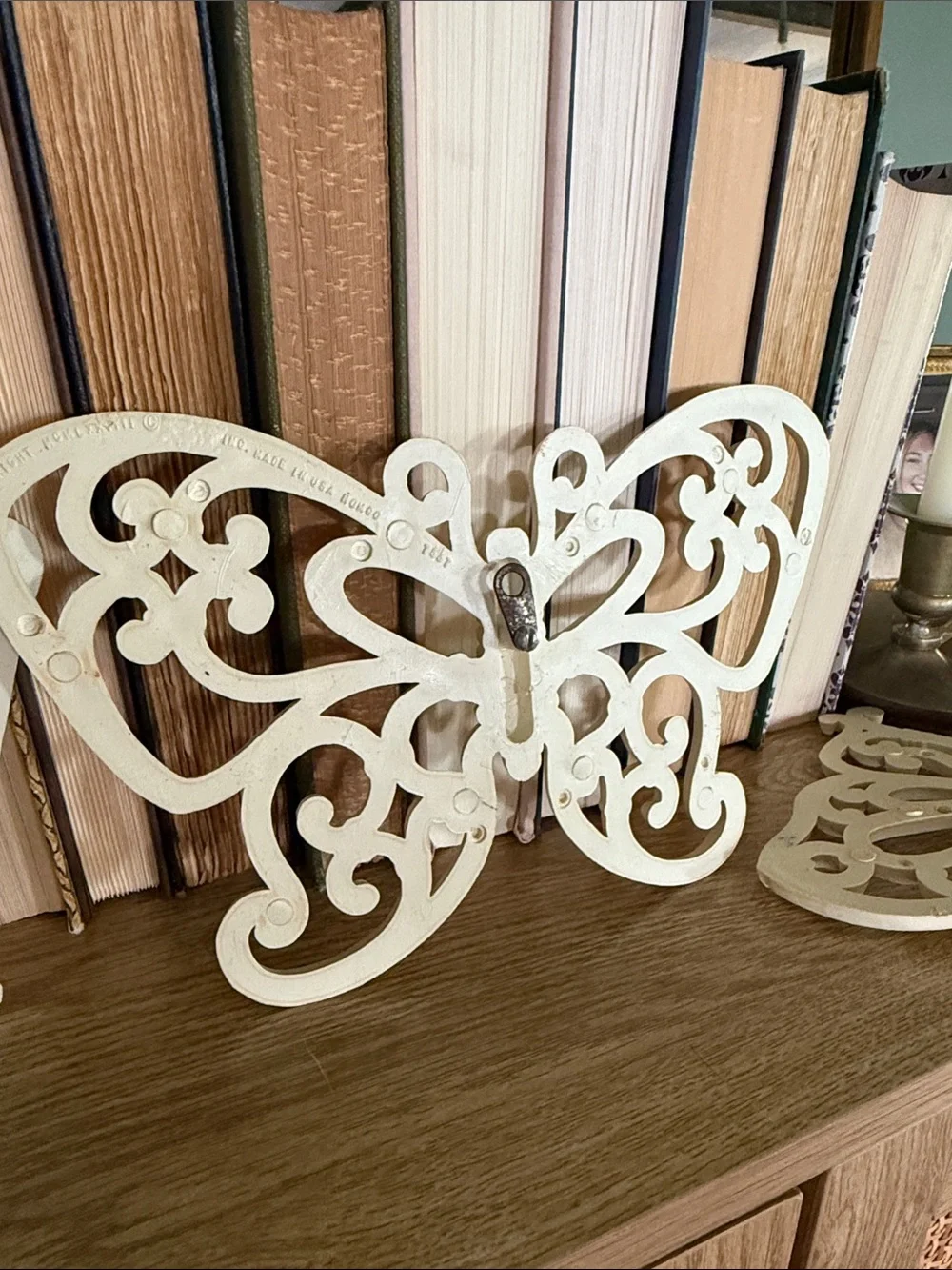 Ornate Butterfly Wall Decor Set - Elegant Accent- IN WHITE